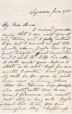 1885 Letter from Syracuse, NY to Bainbridge, NY picture