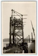 c1920's Bridge Construction Scene Occupational Canada RPPC Photo Postcard picture