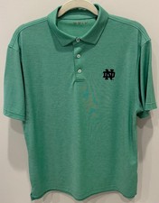 ND Gold Brand - Notre Dame Fighting Irish Polo Shirt - Men's Medium - Green picture