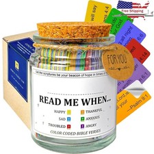 Inspirational Bible Verse Jar W/ Self-Adhesive Scriptures Daily Motivation New picture