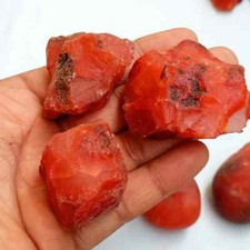 3Pcs Raw Carnelian Natural Red Agate Healing Mineral Specimen Collectible Gifts picture