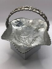 Vintage RODNEY KENT Hand Hammered Aluminum Candy Dish #429 ~ Tulips picture