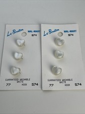 Vintage Le Bouton Heart Buttons Made In Italy New  picture
