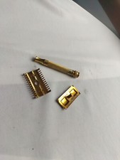 Nice Gillette 1931-1935 Goodwill DE Safety Razor w/Ball End Gold Tone  picture