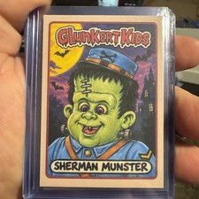 Glunkert Kids Sherman Munster Herman Gpk Parody Art Card picture