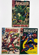 The Avengers LOT w EARLY KEYS 🔑 #45 #55 #56 (Marvel 1968) MID GRADE: FN 5.5/6 picture