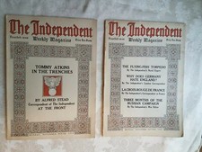 LOT OF 2 -  1914 THE INDEPENDENT MAGAZINE -  POLITICS WW1 WORLD WAR 1 picture