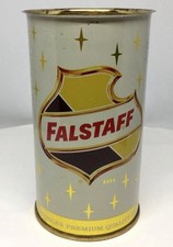 Falstaff Flat Top Beer Can Empty 12 oz St. Louis MO, No Lid, Exc. Cond 1959 Vtg picture