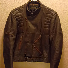 Vtg Hein Gericke Harley Davidson Brown Leather Padded Motorcycle Jacket 46uk picture