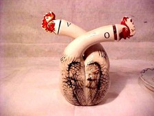 Vintage ROOSTER TWISTED NECK CRUET Oil & Vinegar Cruet Dispenser Double Chamber picture