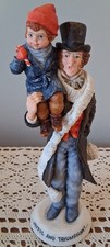 Vintage SIMPICH Porcelain Christmas Figurine Joyful And Triumphant Collectible picture