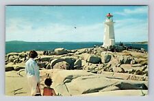 Peggy's Cove NS-Nova Scotia Canada, The Lighthouse, Vintage Postcard picture