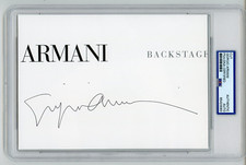 Giorgio Armani ~ Signed Autographed Authentic Signature ~ PSA DNA Encased picture