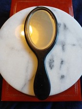 Antique Victorian/Edwardian Vanity Mirror Ebony Coloured Wood Bevelled Glass picture