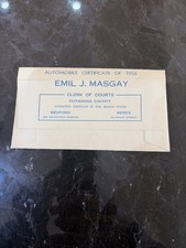 Vintage Cuyahoga County Title Envelope Masgay Clerk National City Bank K-847 picture
