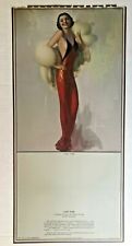 Beautiful 1938 Pinup Girl Picture by Rolf Armstrong - Lady Fair Brunette in Red picture