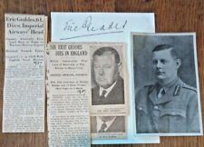 First Lord of the Admiralty Sir Eric Geddes Autograph Photo & Newspaper clipping picture