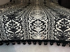Bolis Old World Creations Queen Bedspread Coverlet Wool Blend Damask Italy VTG picture