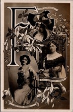 Happy Fanny Fields Miss Margaret & Mary Fraser Actresses Postcard 1905 Hull picture