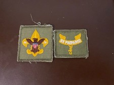 1960’s tenderfoot and second class rank patch BSA gauze back picture