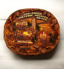 Broadmoor Cheyenne Mountain Highway Carved Wood/Resin Souvenir Plaque Will Roger picture