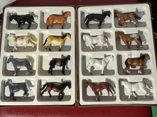 Funrise 1988 Vintage Horse Toy LOT Of 16 Plastic Figures With Carrying Case picture