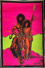 RULERS II MAN & WOMAN VINTAGE 1971 HOUSTON BLACKLIGHT POSTER BLACK WARRIOR NICE picture