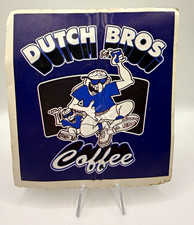 Rare Early Vintage Dutch Bros Coffee Sticker Damaged Original Old Design HTF picture