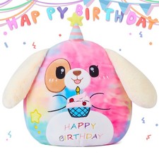 Original 14.5-Inch Large Happy Birthday Dog Plush Pillow Stuffed An... Fast Ship picture