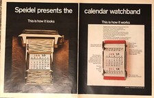 1968 Speidel Calendar Watchband PRINT AD 16-Month Twist-O-Flex Band VTG 1960s picture