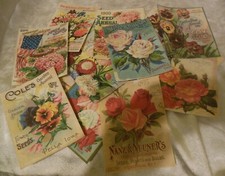 Set of 16 LARGE Vintage Seed Catalog Cover images-Flowers-1800's to early 1900's picture