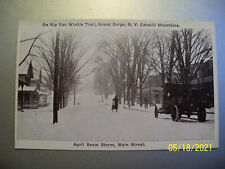 1920's April Snow Storm Main St 1920's truck WH Draffen Grand Gorge NY New York picture