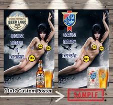 Sexy Elvira Custom Beer Alcohol Poster Message Us Your Favorite Brand Read Des picture