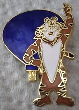Vintage 1995 Kellogg's Tony The Tiger — Blue Hot Air Balloon Lapel Pin picture