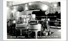 MARINES HOSPITAL KITCHEN carville, la c1950s postcard louisiana real photo rppc picture