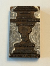 Vintage Anthracite Coal Letterpress Block Kingston Gaylord John R Chamberlin PA picture