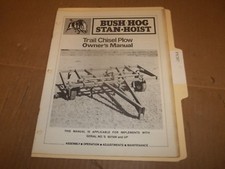 PY207) Bush Hog Operator Manual Trail Chisel Plow picture