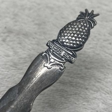 Vintage Pineapple Letter Opener Puerto Rico Metal Desk Novelty Souvenir picture