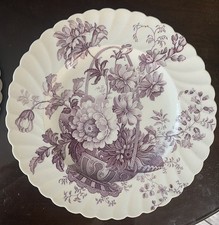 Vintage Royal Staffordshire Charlotte Dinner Plates Ironstone England Set Of 8 picture