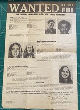 Historic Authentic 1974 PATTY HEARST FBI Wanted Poster VTG Original Owner SLA picture