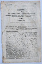 1834 Petersburg, VA Memorial Document 