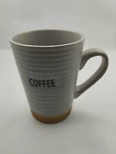 Ceramic grey and brown coffee cup picture