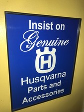 Husqvarna Husky Motorcycle GenParts Dealer Mechanic Garage Advertising Sign picture