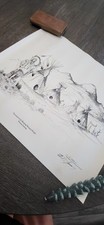 Vtg Norman Lansing UTE Native American Planograph Print Signed 1991  picture