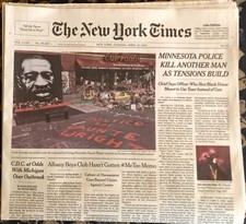 New York Times April 13, 2021  MINNESOTA POLICE KILL ANOTHER MAN- TENSIONS BUILD picture
