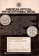 1974 American Revolution Bicentennial Medal Print Ad John Adams US Mint picture