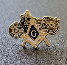 Motorcycle Masonic lapel pin picture