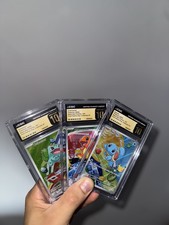 CGC 10 Pristine Pokemon Black Star Promos Bulbasaur 037-Charmender 038-Squirtle picture