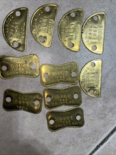 10-Vintage 1963 & 1966  Tioga County, Pa., Brass Dog Tag, Tax, License (BLANK) picture