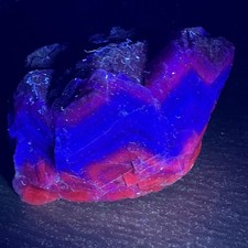 Natural Cubic Phantom Fluorite Cluster Fluorescent Red Raw Mineral Specimen picture
